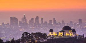 Обсерватория Грифффита во время прогулки по окрестностям Лос-Анджелеса