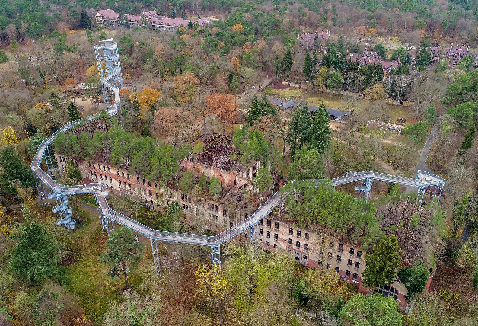 Больница Beelitz-Heilstätten в Бранденбурге, Германия 2020